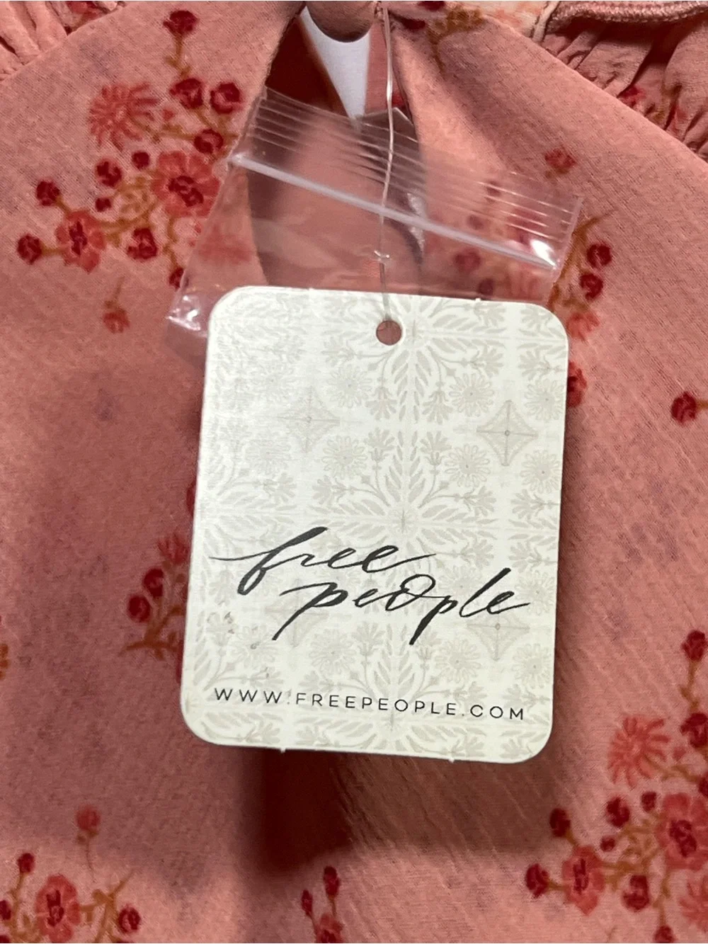 Free People Women’s Pink Floral Ruffle Handkerchief Hem Maxi Dress Size M